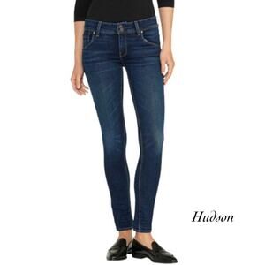 Hudson Collin MidRise Skinny Flap Pocket Dark Blue Jeans Size 27